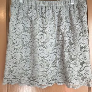 Gray lace skirt